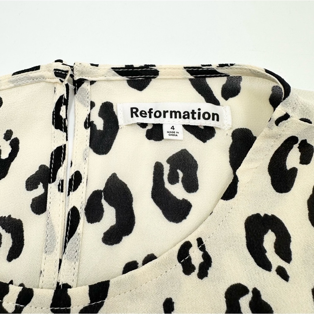 Reformation Doutzen Dress- Snow leopard print - Picture 5 of 16